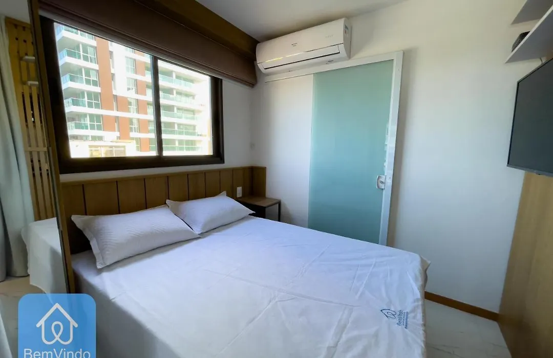 Apartamento Com Linda Vista Mar No Smart Barra 2-1